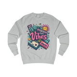 Ginger Vibes Grey Sweatshirt – Retro Cassette Tape Design