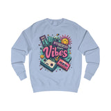 Ginger Vibes Grey Sweatshirt – Retro Cassette Tape Design