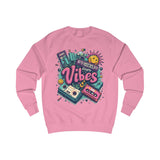 Ginger Vibes Grey Sweatshirt – Retro Cassette Tape Design