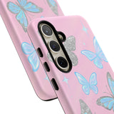Y2K Butterfly Pink iPhone Case – Glitter Aesthetic