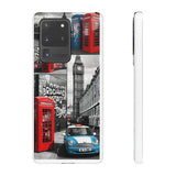 Graffiti Phone Case: London Skyline, Neon Accents, Edgy Styl - Phone Case by Printify | Unique designs from ArteoDesign