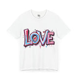 Bold Love Graffiti T-Shirt - White Streetwear Style