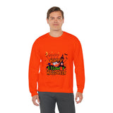 "Happy Halloween" Kids' Sweatshirt – Fun Ghosts & Pumpkin Design in Orange