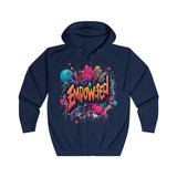 Empowered Hoodie – Bold Motivational Graphic Zip-Up