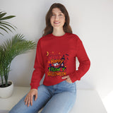 "Happy Halloween" Kids' Sweatshirt – Fun Ghosts & Pumpkin Design in Orange