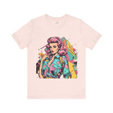 Vibrant '90s Throwback T-Shirt for Women | Retro Pop Art Graphic Tee