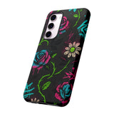 Urban Floral Graffiti Phone Case – Neon Street Art Vibes for iPhone & Samsung