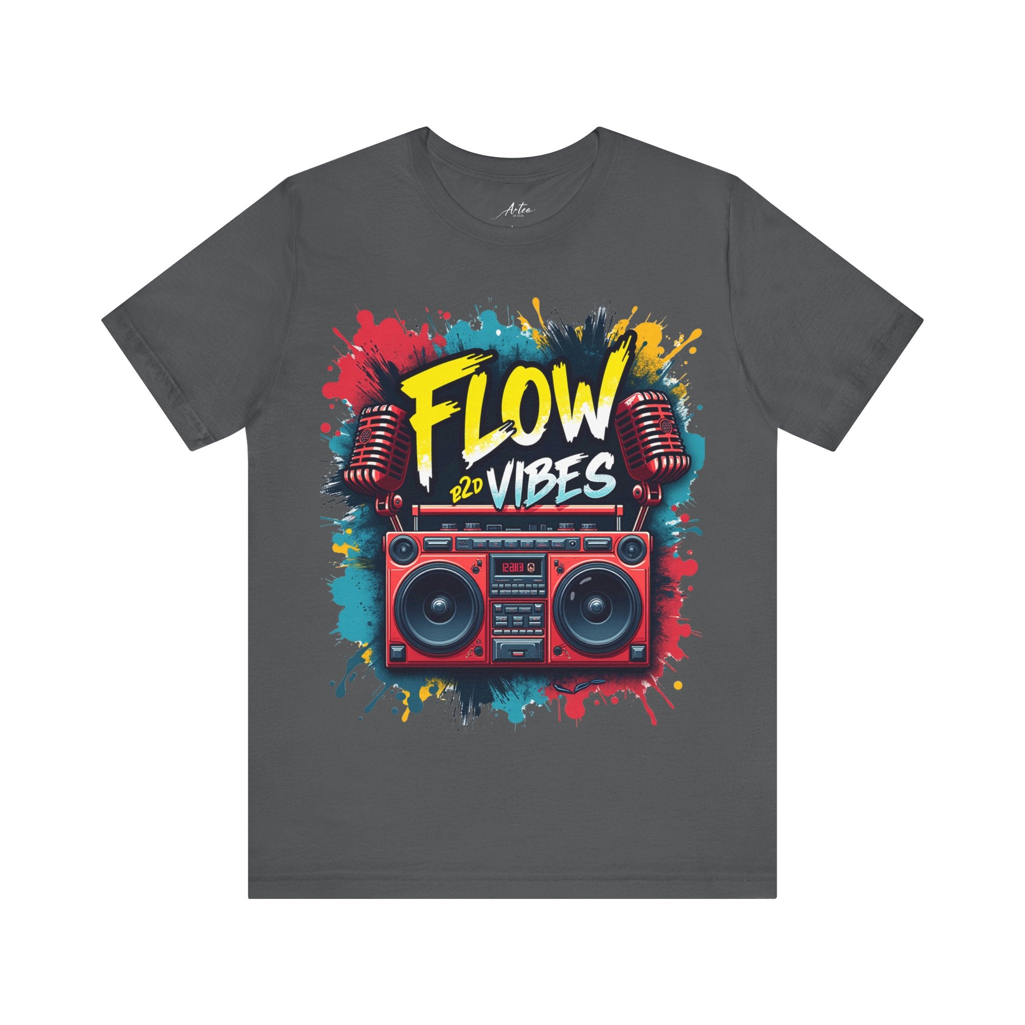 Flow Vibes Tee - Urban Boombox Graffiti Streetwear