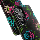 Urban Floral Graffiti Phone Case – Neon Street Art Vibes for iPhone & Samsung