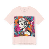Neon Throwback Retro Tee - Women's Graffiti-Inspired
