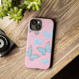 Y2K Butterfly Pink iPhone Case – Glitter Aesthetic