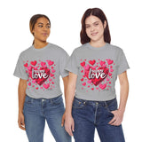 Forever Love Sweatshirt: Heart-Themed Unisex Fashion - T-Shirt by Printify | Unique designs from ArteoDesign