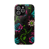 Urban Floral Graffiti Phone Case – Neon Street Art Vibes for iPhone & Samsung