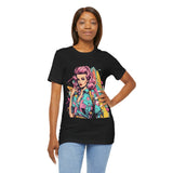 Vibrant '90s Throwback T-Shirt for Women | Retro Pop Art Graphic Tee