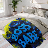 Vibrant Boss Babe Arctic Fleece Blanket | Cozy Decorative Throw for Music Lovers