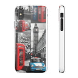 Graffiti Phone Case: London Skyline, Neon Accents, Edgy Styl - Phone Case by Printify | Unique designs from ArteoDesign