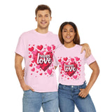 Forever Love Sweatshirt: Heart-Themed Unisex Fashion - T-Shirt by Printify | Unique designs from ArteoDesign