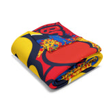 Boss Pop Fleece Blanket – Vibrant Comic-Style Chic