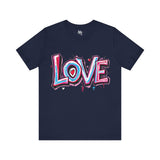 Bold Love Graffiti T-Shirt - White Streetwear Style