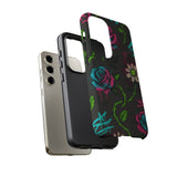 Urban Floral Graffiti Phone Case – Neon Street Art Vibes for iPhone & Samsung