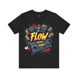 Flow Vibes T-Shirt – Retro Hip-Hop Boombox Graphic Tee