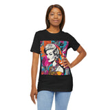 Neon Throwback Retro Tee - Women's Graffiti-Inspired