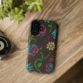 Urban Floral Graffiti Phone Case – Neon Street Art Vibes for iPhone & Samsung