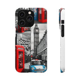 Graffiti Phone Case: London Skyline, Neon Accents, Edgy Styl - Phone Case by Printify | Unique designs from ArteoDesign