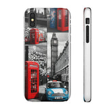 Graffiti Phone Case: London Skyline, Neon Accents, Edgy Styl - Phone Case by Printify | Unique designs from ArteoDesign