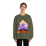 Halloween Ghost Sweatshirt – Cute Spooky "Happy Halloween" Design