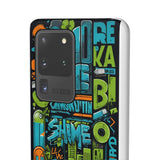 Graffiti Chic Phone Case: Urban Style with a Feminine Twist - Phone Case by Printify | Unique designs from ArteoDesign