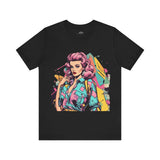 Vibrant '90s Throwback T-Shirt for Women | Retro Pop Art Graphic Tee