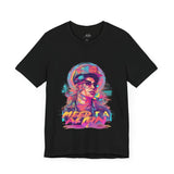 Vibrant Portrait Graphic T-Shirt – Bold Urban Art Style Tee