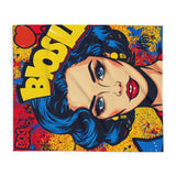 Boss Pop Fleece Blanket – Vibrant Comic-Style Chic