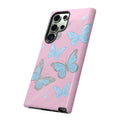Y2K Butterfly Pink iPhone Case – Glitter Aesthetic