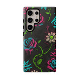Urban Floral Graffiti Phone Case – Neon Street Art Vibes for iPhone & Samsung