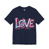 Bold Love Graffiti T-Shirt - White Streetwear Style