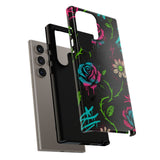 Urban Floral Graffiti Phone Case – Neon Street Art Vibes for iPhone & Samsung