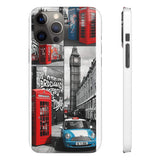 Graffiti Phone Case: London Skyline, Neon Accents, Edgy Styl - Phone Case by Printify | Unique designs from ArteoDesign