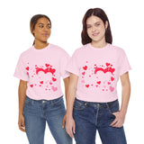 Heart Pattern T-Shirt – Stylish Pink and Red Hearts Design