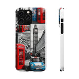 Graffiti Phone Case: London Skyline, Neon Accents, Edgy Styl - Phone Case by Printify | Unique designs from ArteoDesign