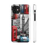 Graffiti Phone Case: London Skyline, Neon Accents, Edgy Styl - Phone Case by Printify | Unique designs from ArteoDesign