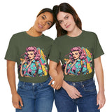 Vibrant '90s Throwback T-Shirt for Women | Retro Pop Art Graphic Tee