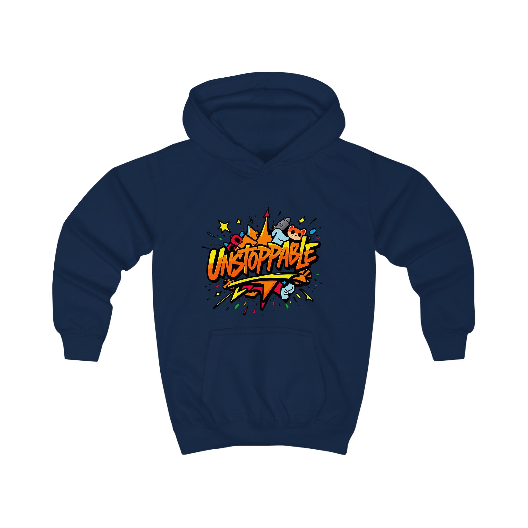 Unstoppable Kids Hoodie – Adventure-Inspired Graphic Design - collection 2025