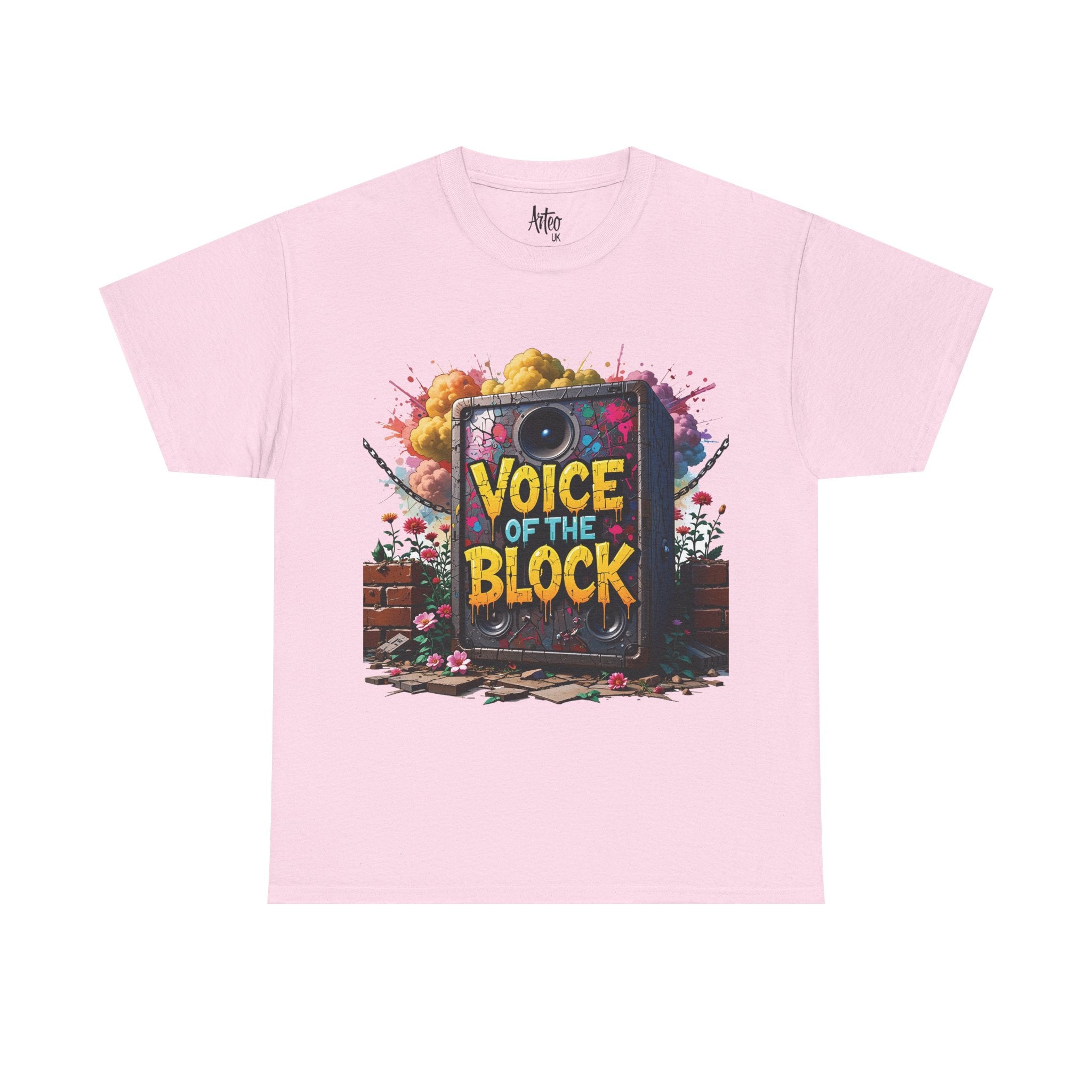 Voice of the Block Graffiti Speaker Tee – Navy