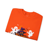 Happy Halloween Sweatshirt – Spooky Ghosts and Pumpkin Design