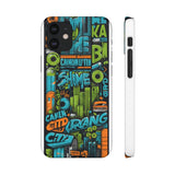 Graffiti Chic Phone Case: Urban Style with a Feminine Twist - Phone Case by Printify | Unique designs from ArteoDesign