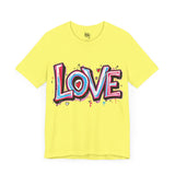 Bold Love Graffiti T-Shirt - White Streetwear Style