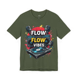 Flow Vibes T-Shirt – Vintage Boombox and Turntable Hip-Hop Tee