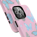 Y2K Butterfly Pink iPhone Case – Glitter Aesthetic